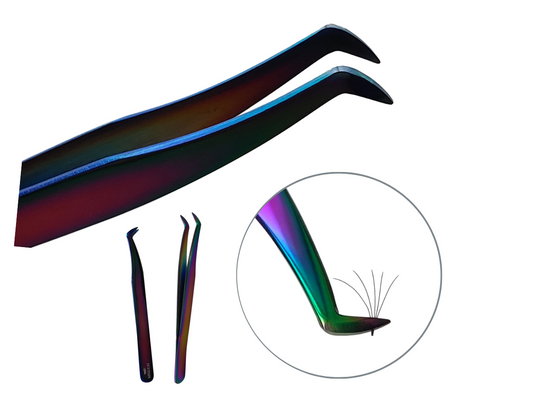 Volume Lash Tweezers | Rainbow Lash Tweezers | Goldlashbar