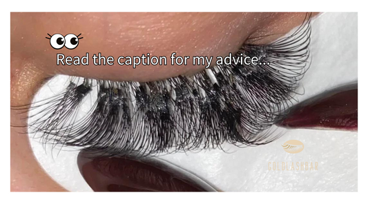 This image shows how badly lash extensions are applied.