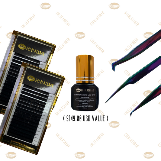 Eyelash Extension Kit | Essentials Kit | Goldlashbar