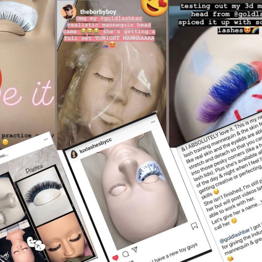 Eyelash Mannequin Kit | Eyelash Extension Kit | Goldlashbar